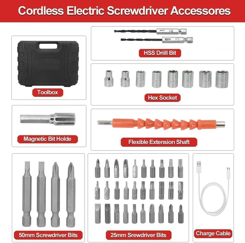 47 Pcs Electric Screwdriver