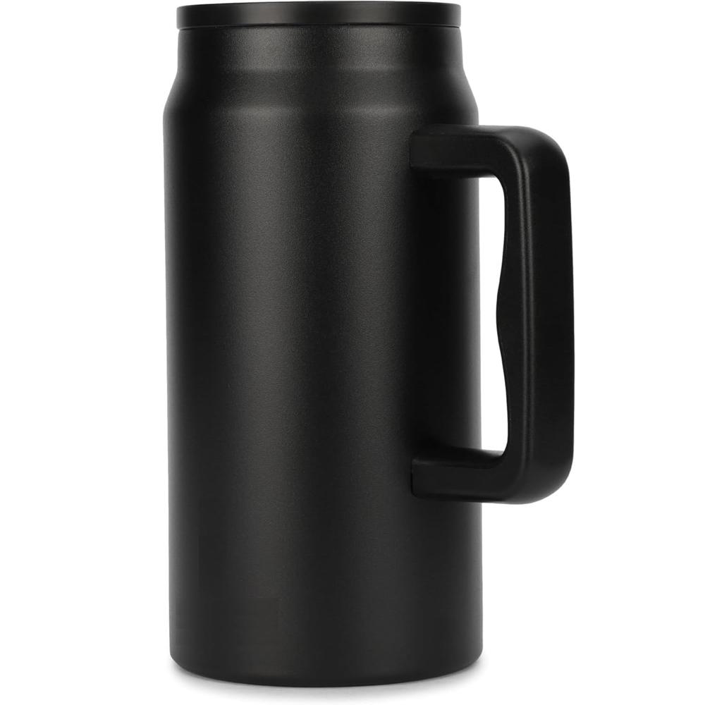 1500 MLMug with Handle and Straw (Black color)