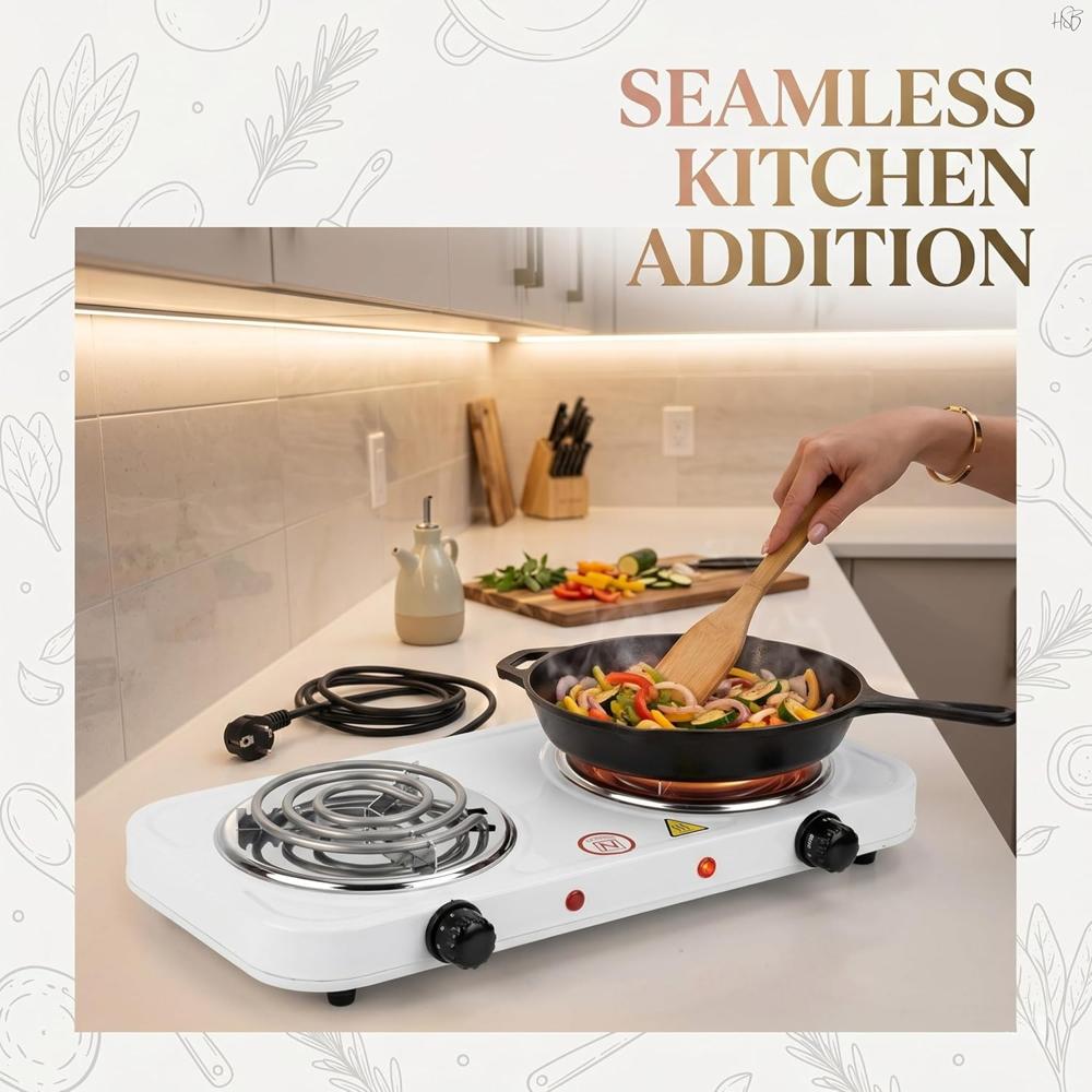2000W Electric Double Burner Hot Plate