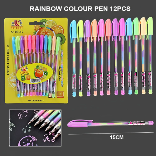 Rainbow Color Pen 12Pcs