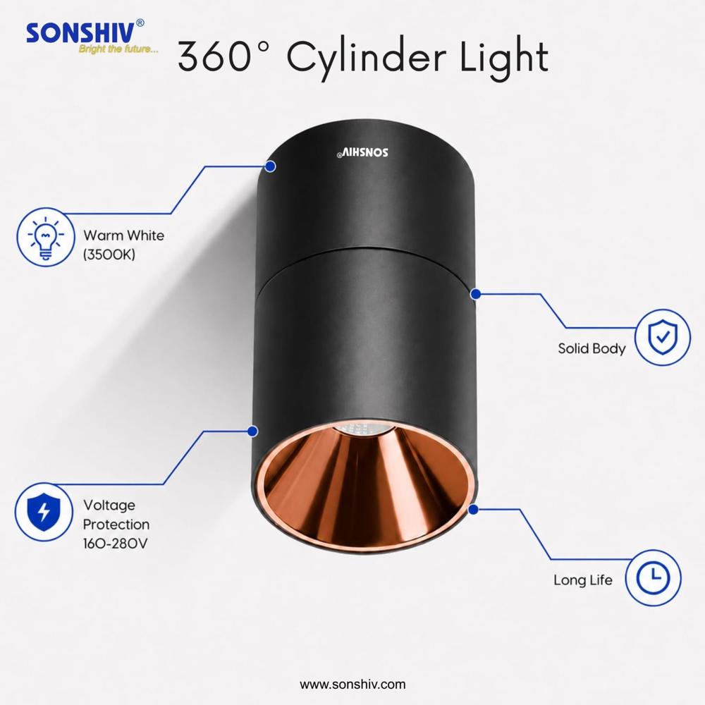 Surface cylinder movable 360