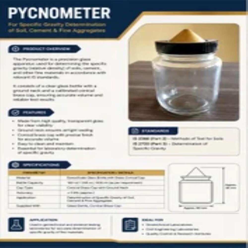Soil Pycnometer Bottle