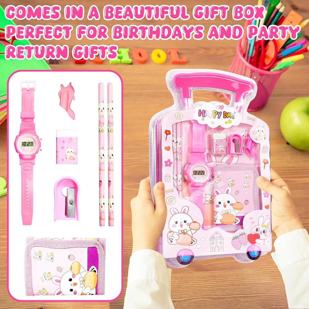Cute Stationery Gift Set With Wrist Watch