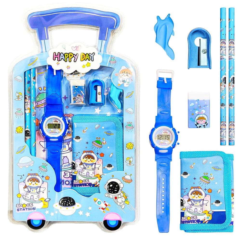Cute Stationery Gift Set With Wrist Watch