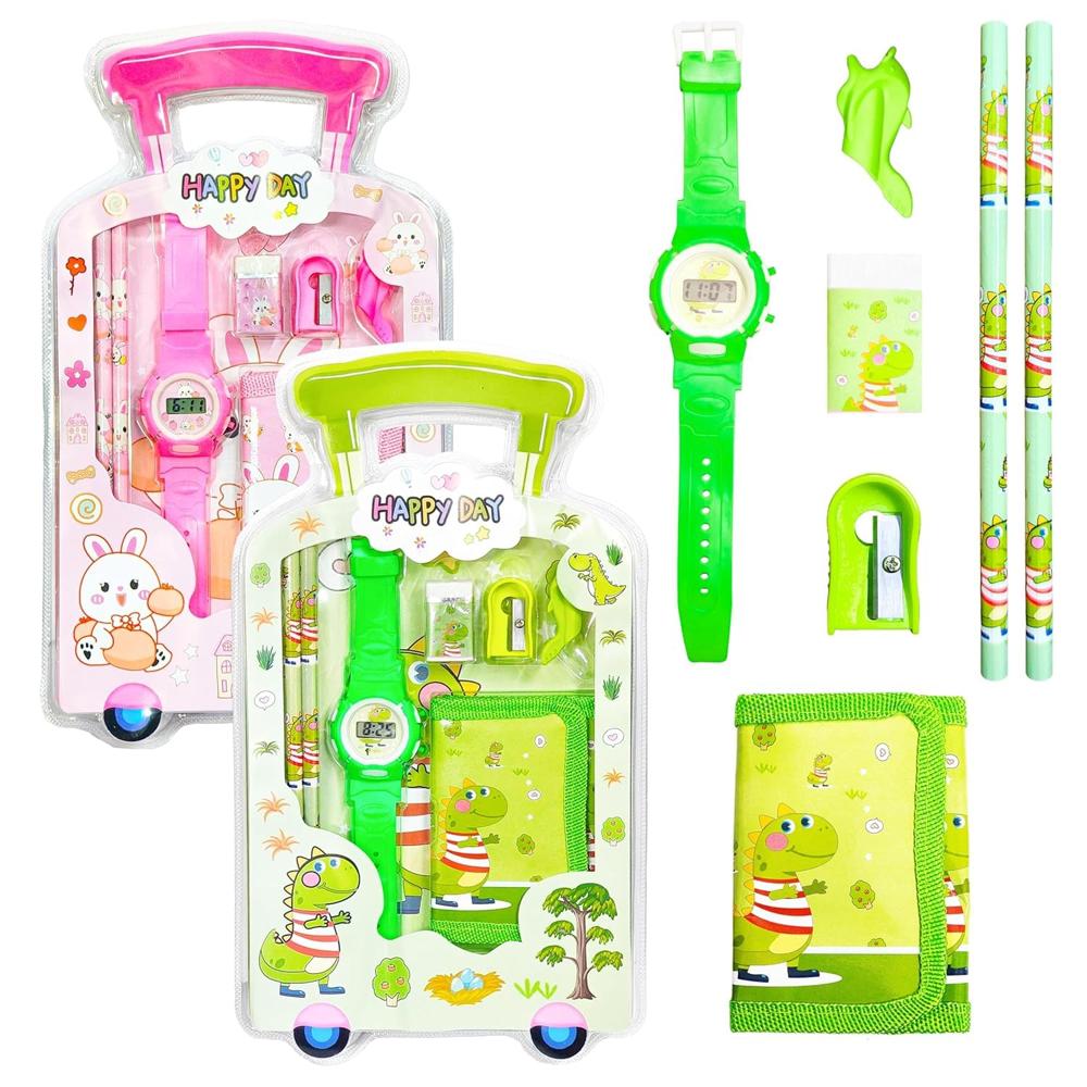 Cute Stationery Gift Set With Wrist Watch