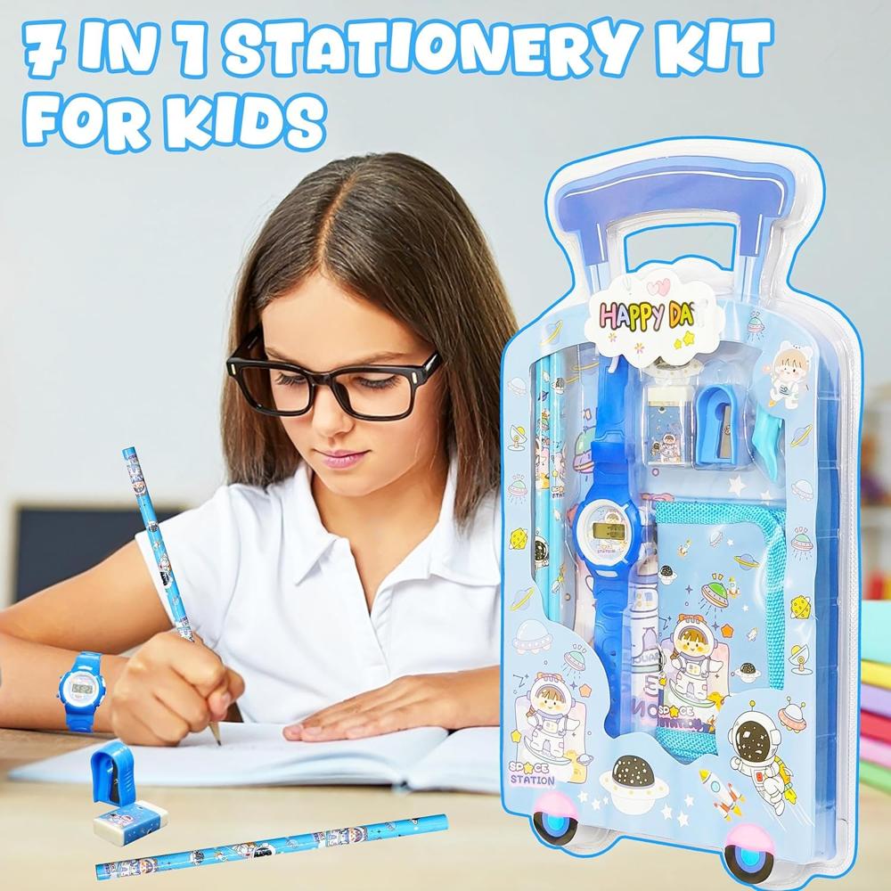 Cute Stationery Gift Set With Wrist Watch