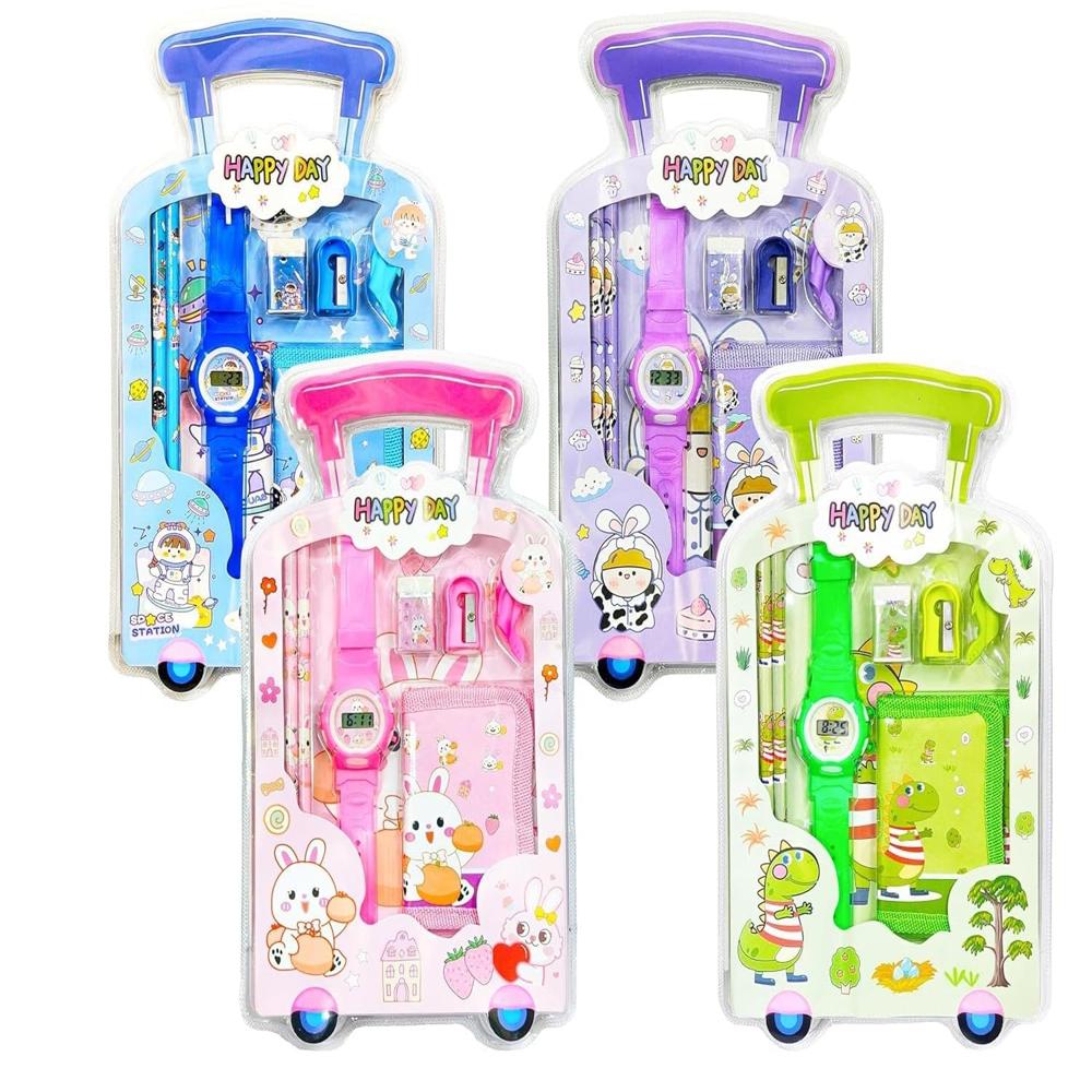 Cute Stationery Gift Set With Wrist Watch