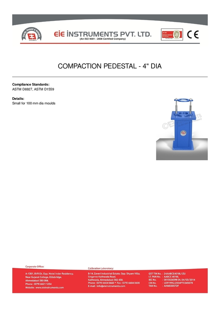 COMPACTION PEDESTAL