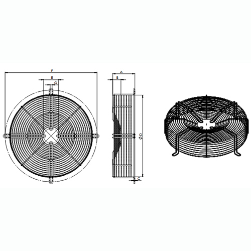 Axial Fan Basket Grill