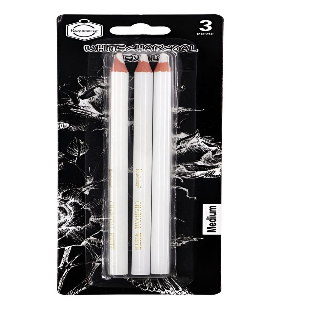White Charcoal Pencil Set