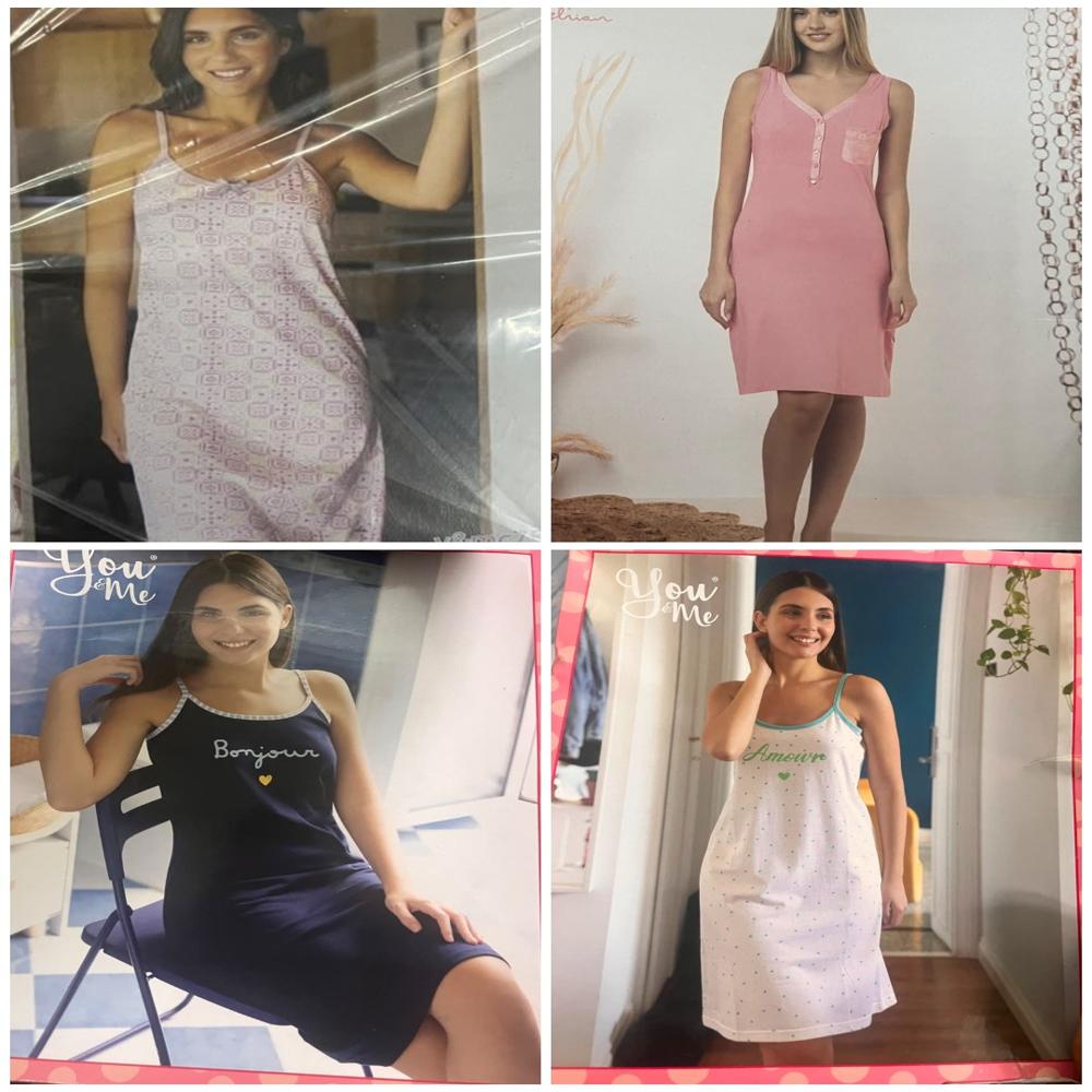W13718 | Ladies Strappy Nightshirts Assorted