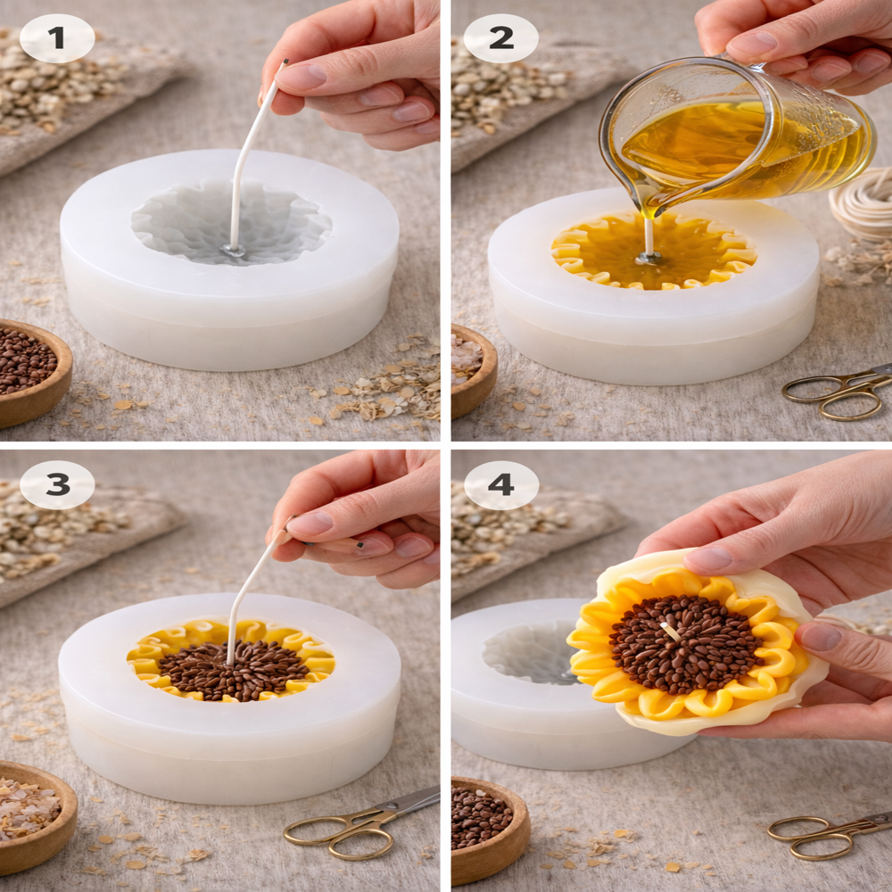 Flower Silicone Candle Mould