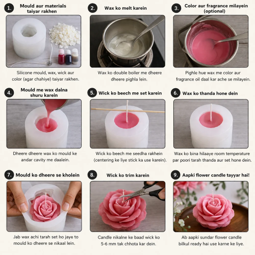 Flower Silicone Candle Mould