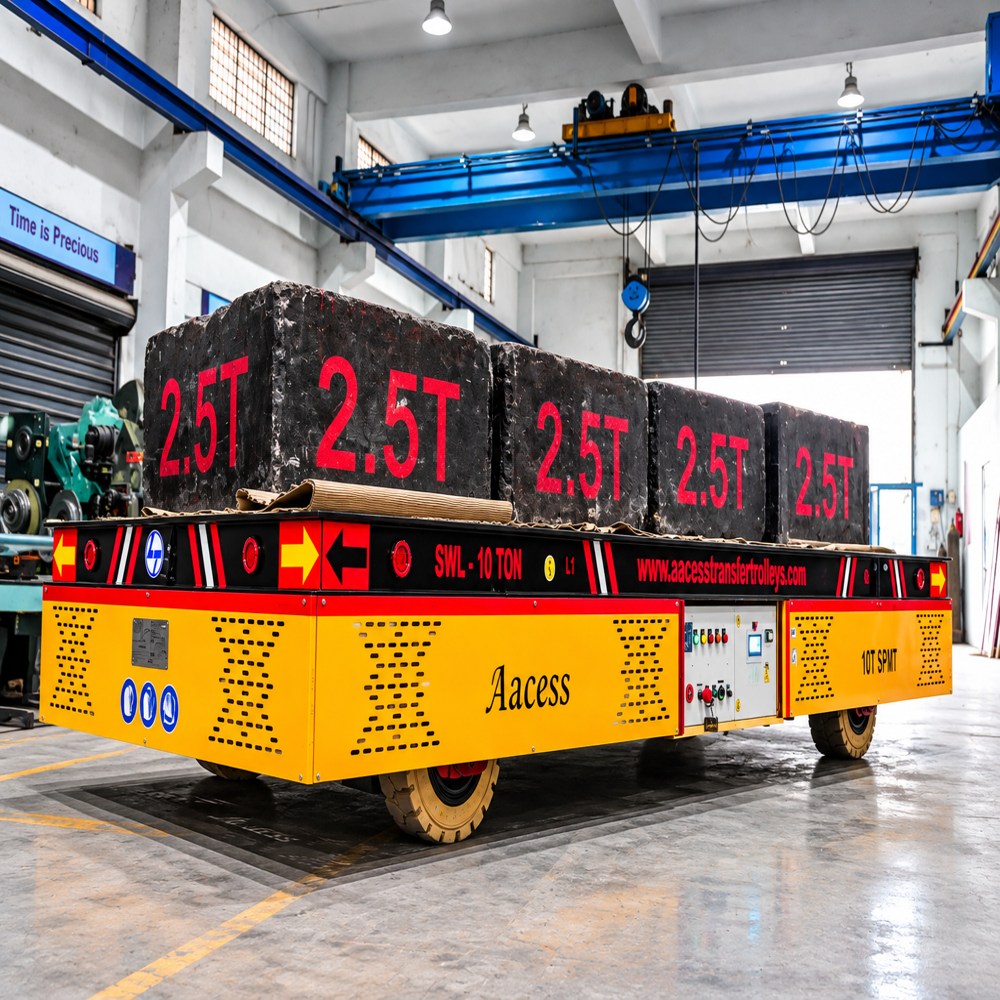 Battery Operated Omnidirectional Trolley - Capacity: 60 Ton