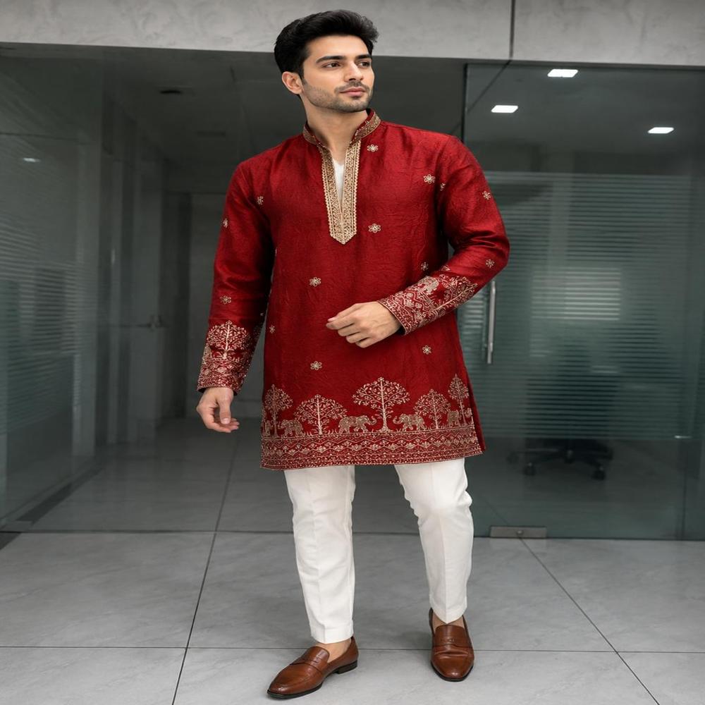 TISSUE DAMAN KURTA