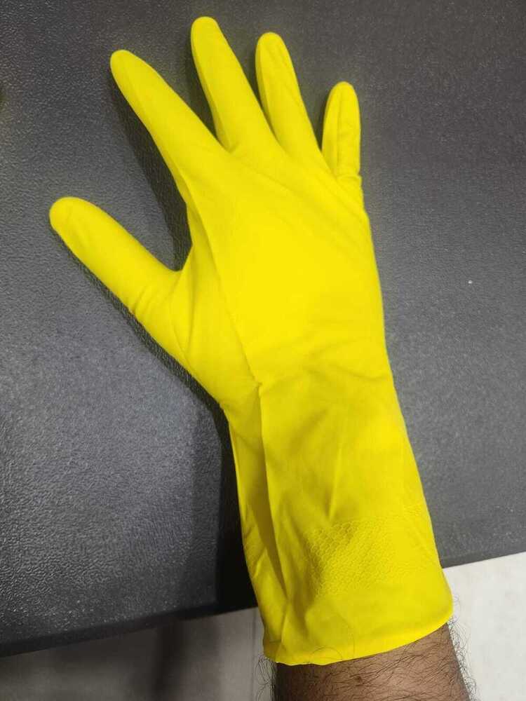 Yellow House Hold Gloves
