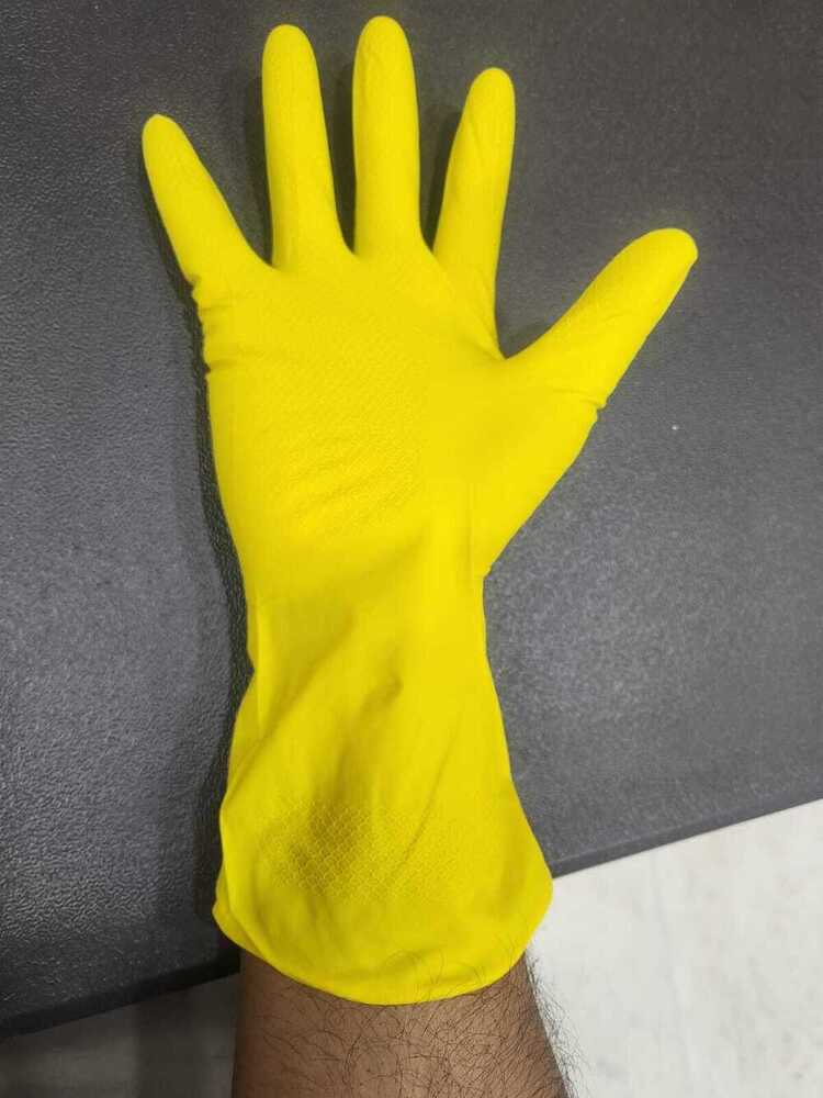 Yellow House Hold Gloves