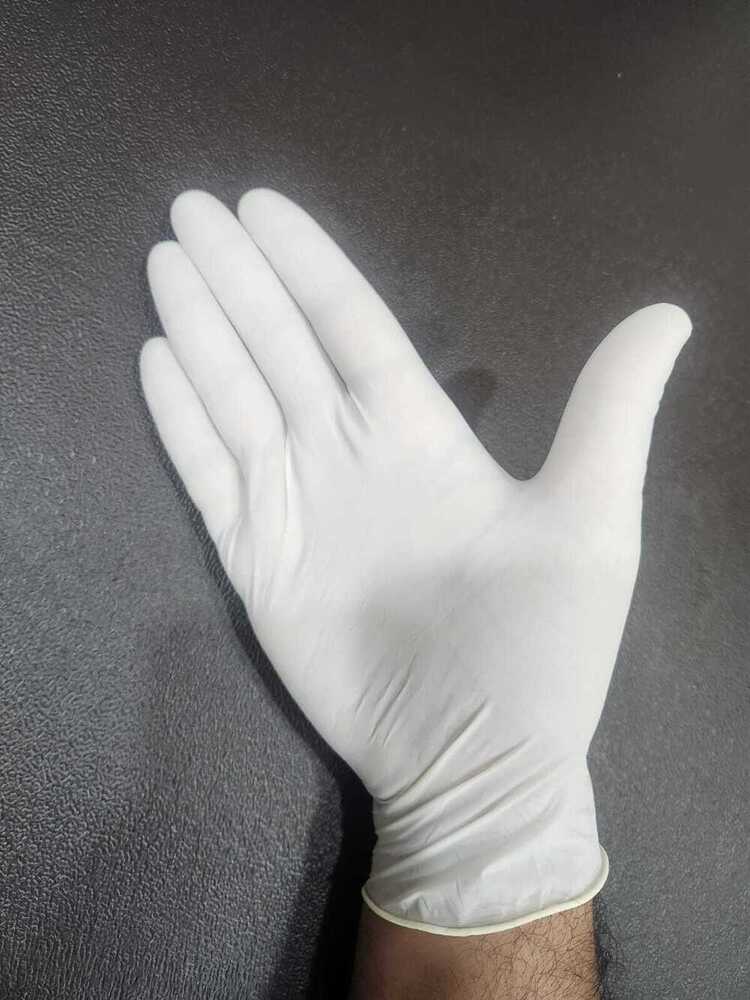 Hospital White Latex Gloves