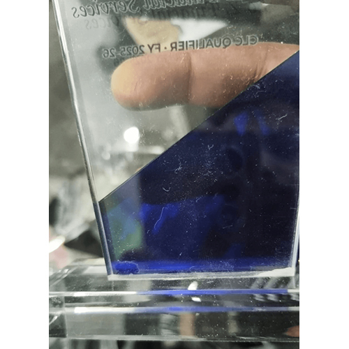 10 Inch Blue Acrylic Trophy