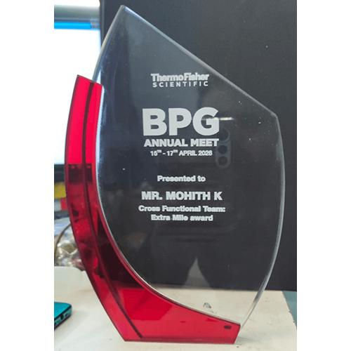 Stylish Red Acrylic Trophy