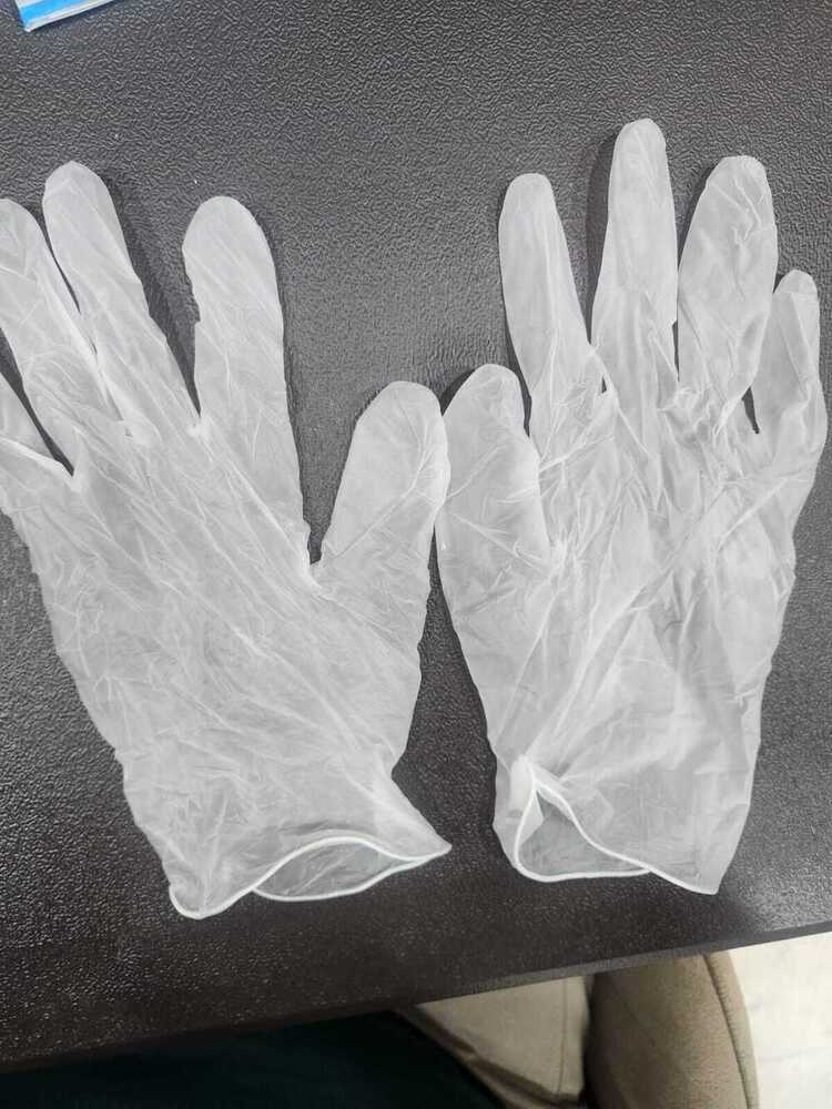White Vinyl Gloves