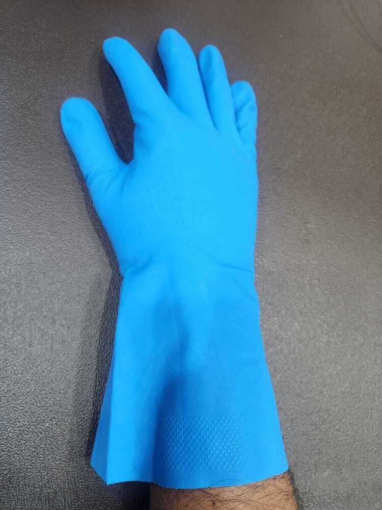 Blue Flockline Gloves