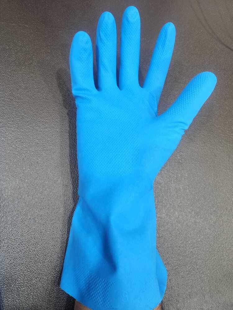 Blue Flockline Gloves