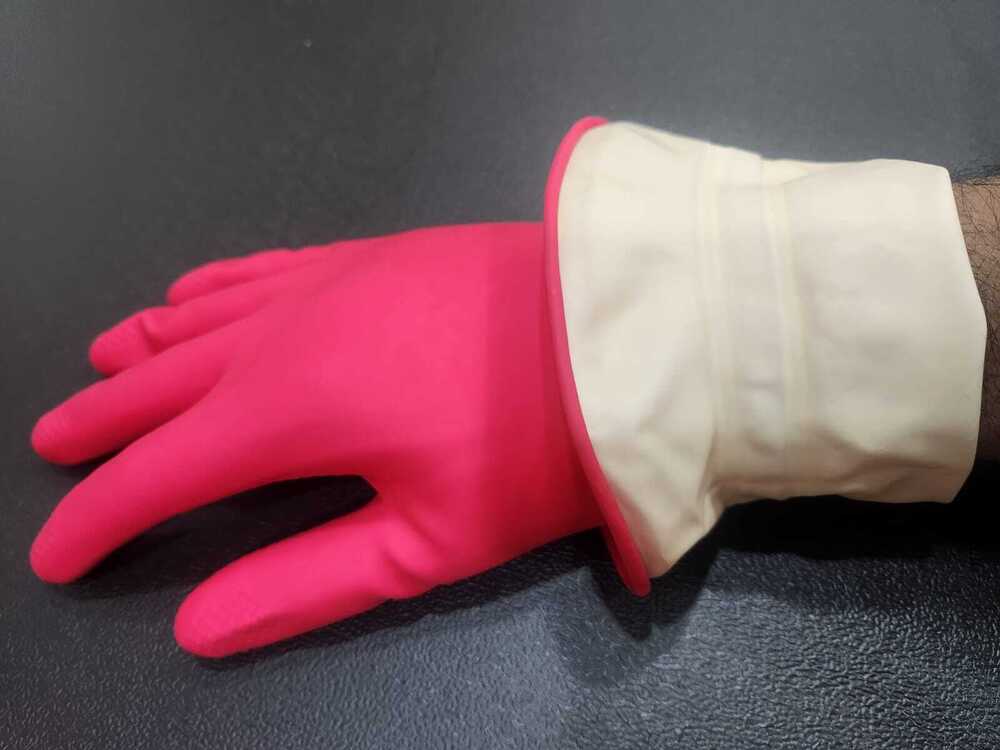 Pink Flockline Gloves