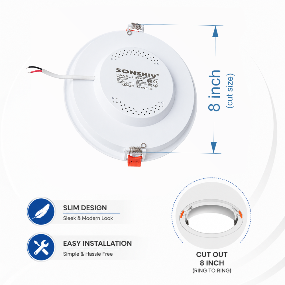 22w slim round panel