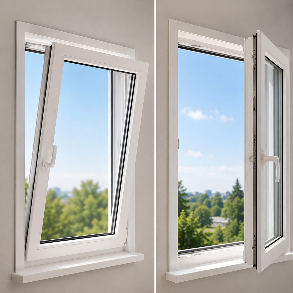 Tilt & Turn Window - Color: As Per Requirement