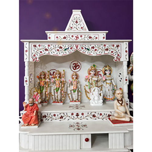 Marble Mandir with Deities and Sages