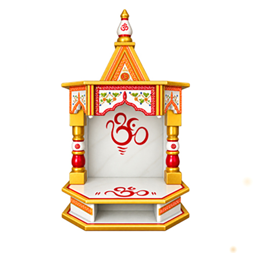 Ornate Painted Hindu Mandir Shrine