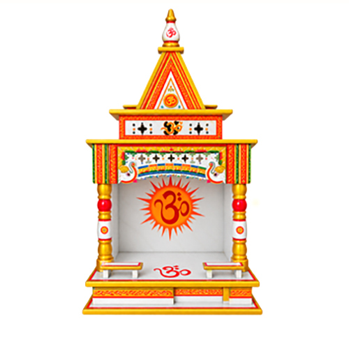 Ornate White Marble Hindu Mandir Shrine