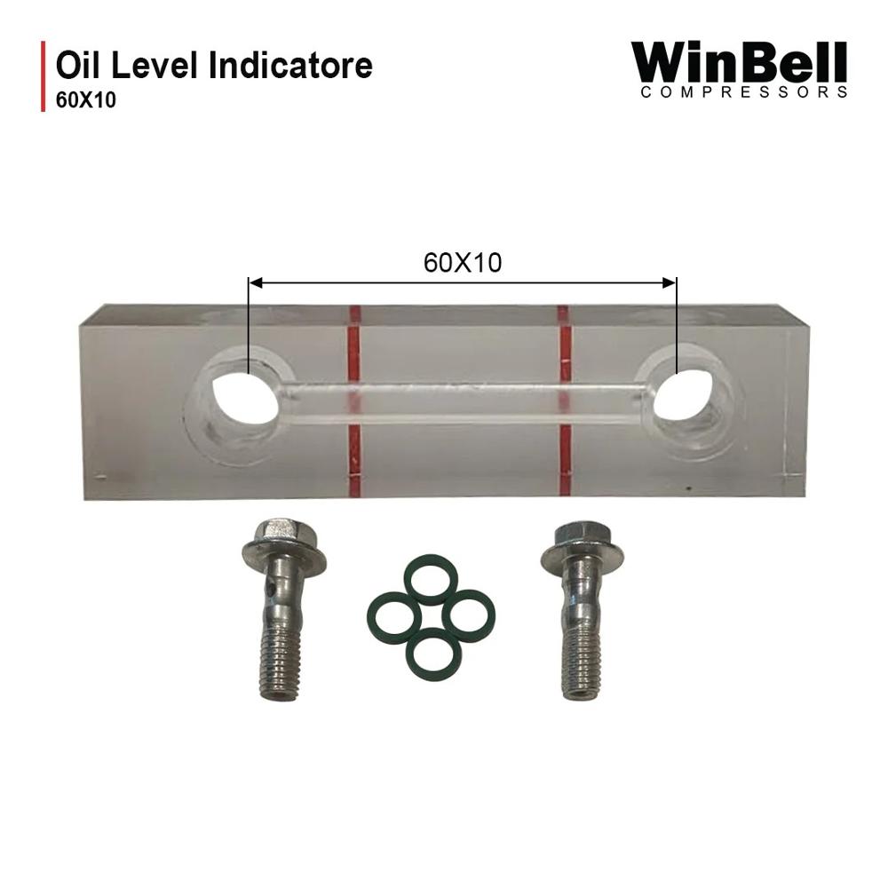 Oil Level Indicator - Material: Transparent Material Exact Grade Not Specified