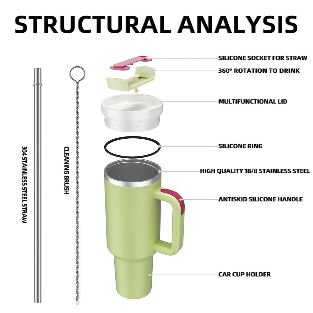 HEAVY Vacuum Insulated Tumbler (LIGHT GREEN)