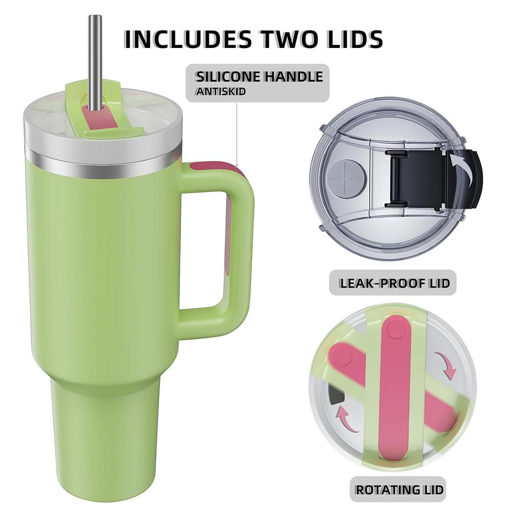 HEAVY Vacuum Insulated Tumbler (LIGHT GREEN)