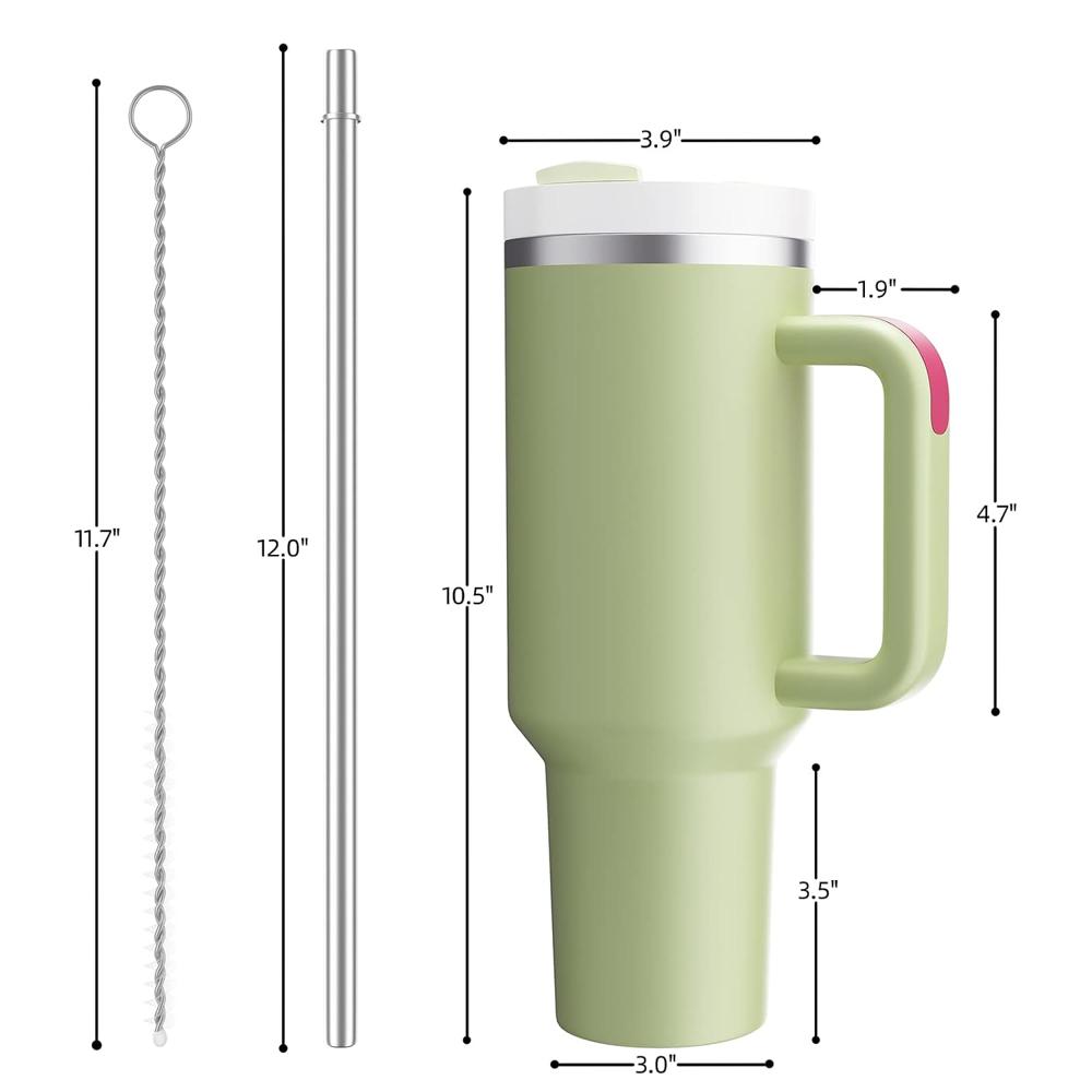 HEAVY Vacuum Insulated Tumbler (LIGHT GREEN)
