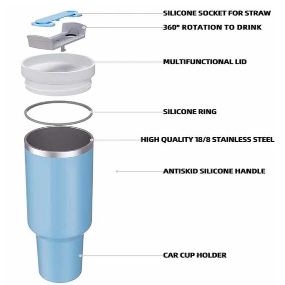 HEAVY Vacuum Insulated Tumbler (Rose Quartz)