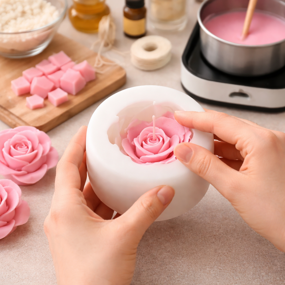 Flower Candle Silicone Mould