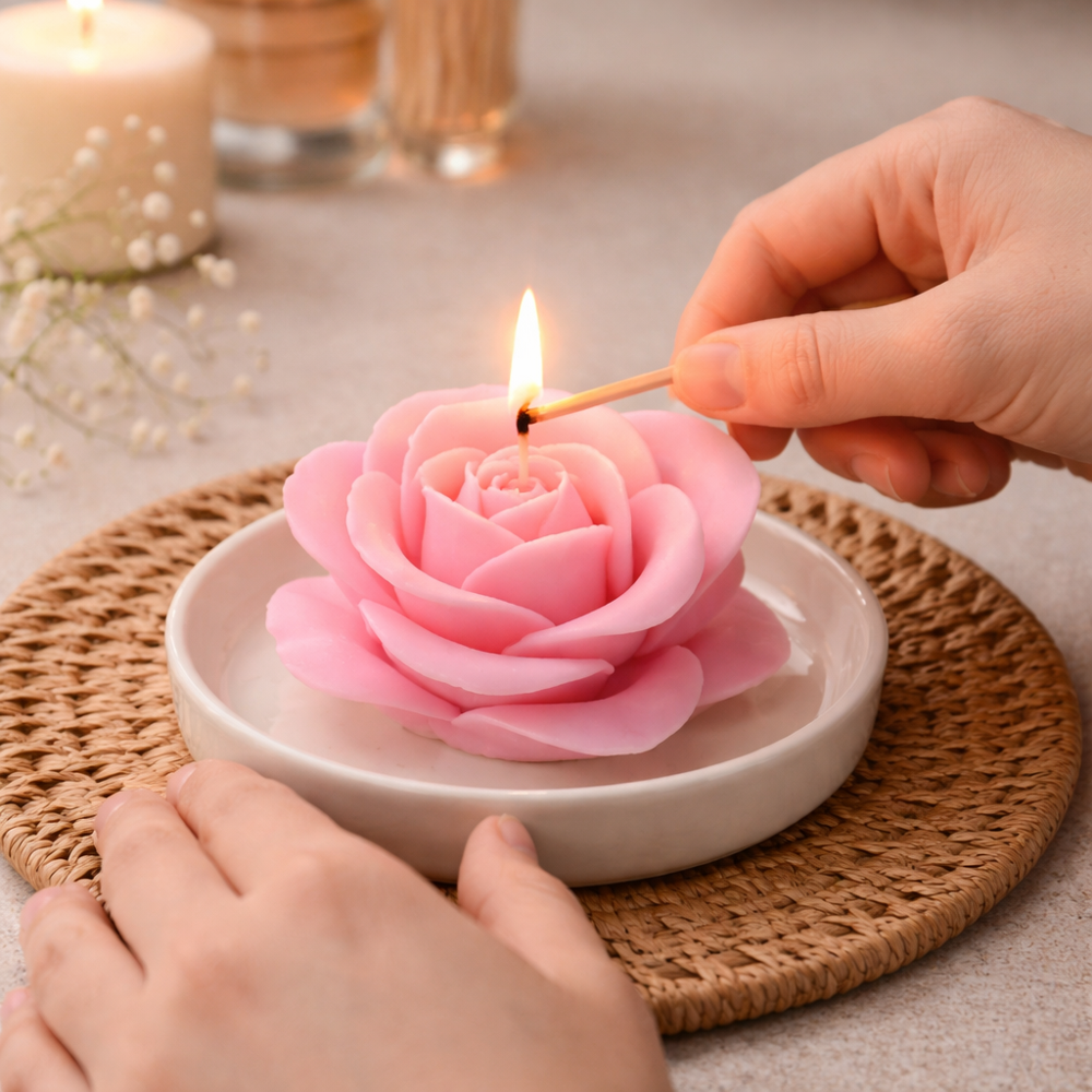 Flower Candle Silicone Mould