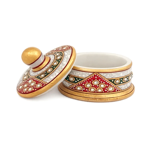 Marble Decorative Storage Box with Lid