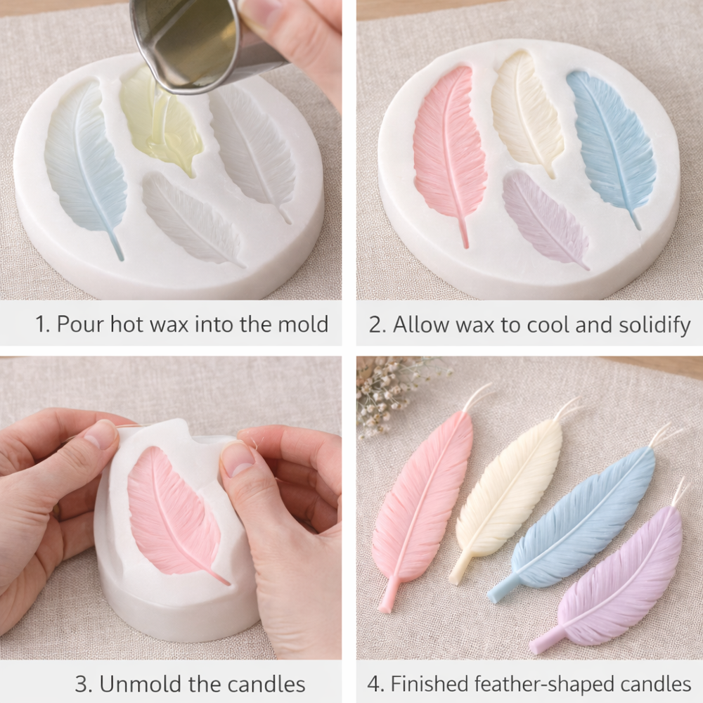 Leaves Silicone Candle Mould