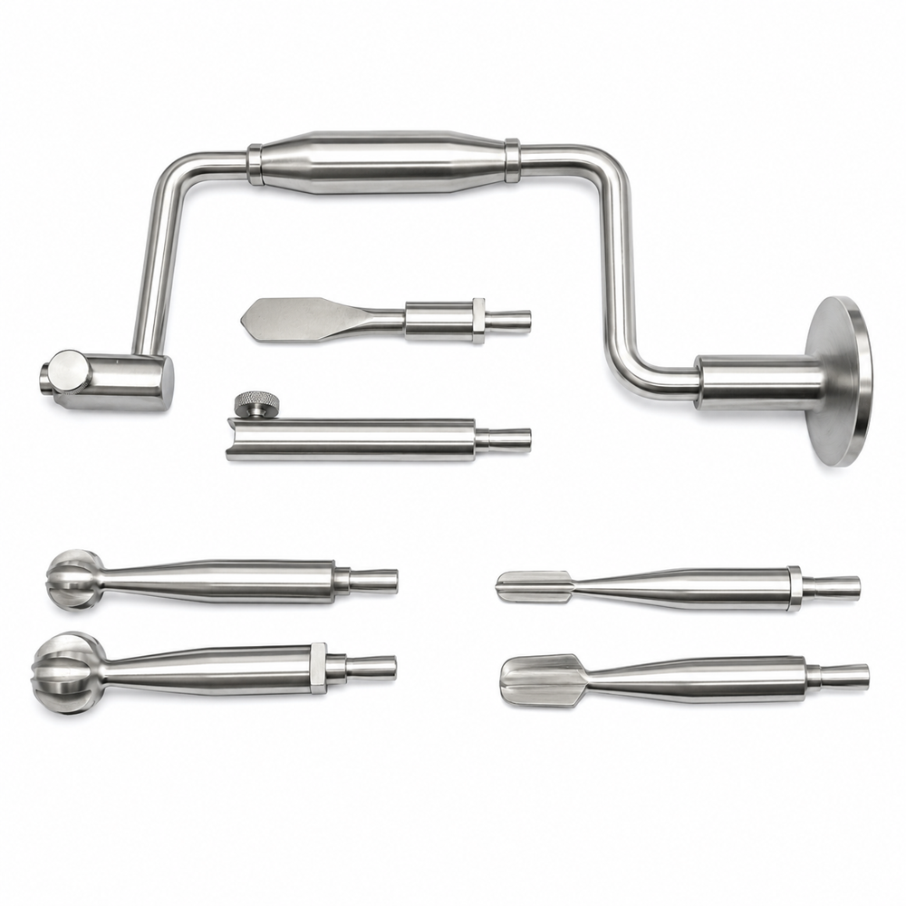 Hudson Brace Set of 7 Brace, Extension, Perforator, and 4 Burrs