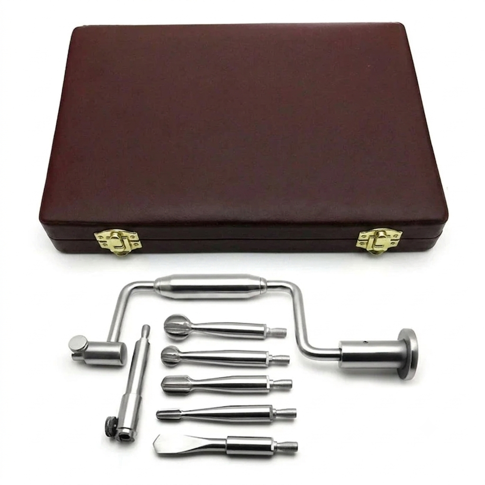 Hudson Brace Set of 7 Brace, Extension, Perforator, and 4 Burrs