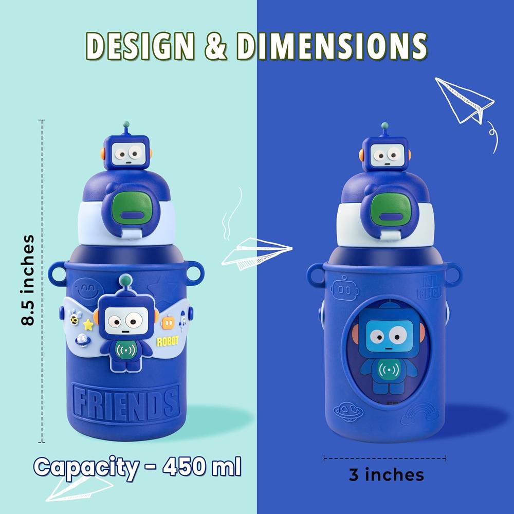 Kids Water Bottle - Water Resistant: No