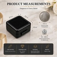 Metal Loose Diamond & Gemstone Display Box with Transparent Glass Top