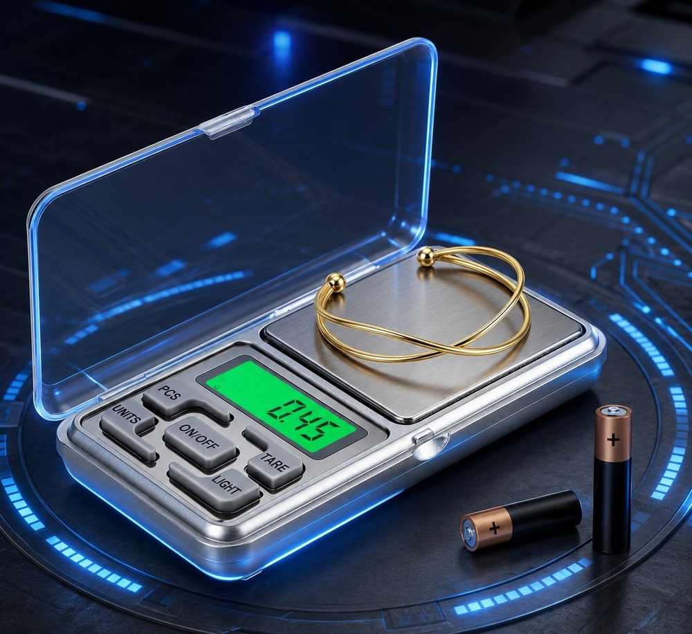 Jewellery Scale _ Weight Scale _ Digital Weight Machine _ weight machine for gold _ Electronic weighing for Jewellery 0.01G to 200G Small Weight for Shop - Silver