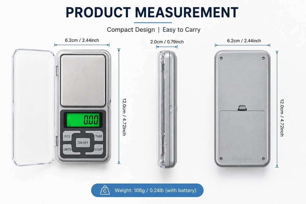 Jewellery Scale _ Weight Scale _ Digital Weight Machine _ weight machine for gold _ Electronic weighing for Jewellery 0.01G to 200G Small Weight for Shop - Silver