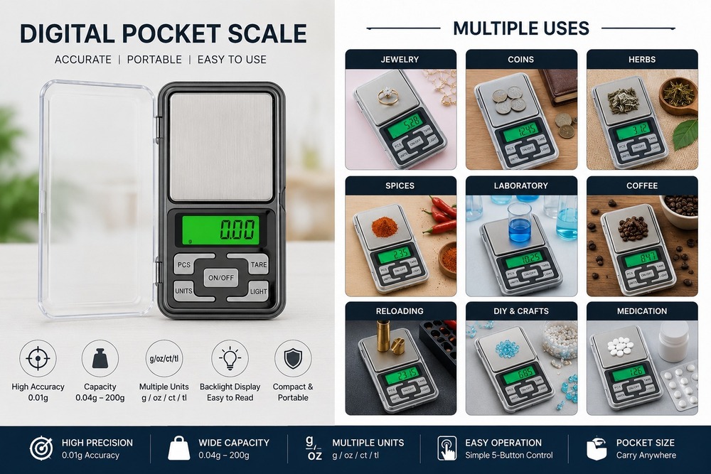 Jewellery Scale _ Weight Scale _ Digital Weight Machine _ weight machine for gold _ Electronic weighing for Jewellery 0.01G to 200G Small Weight for Shop - Silver