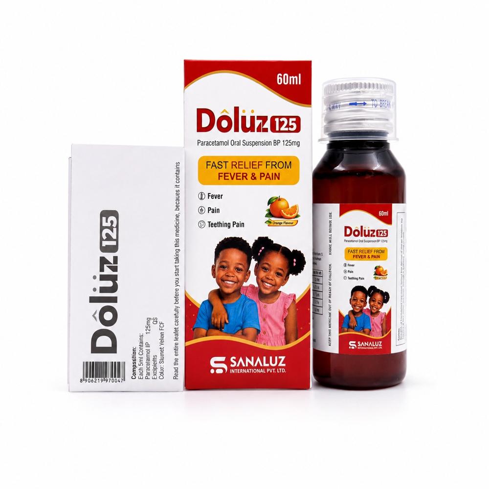 Doluz 125 - Paracetamol 125mg Oral Suspension 60ml